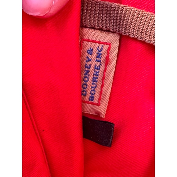 Dooney & Bourke Black British Tan Zip Pebble Grain Leather Dome Handbag - Picture 11 of 11